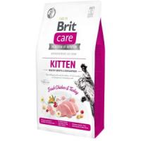Brit Care GF KITTEN беззерновой корм для котят, а также для беременных или кормящих кошек (курица и индейка)