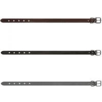 Мистер ГАФФ Ошейник кожа подшитый тканью с украшениями 20 мм, 38-46 см