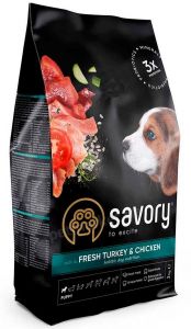 Savory PUPPY Turkey &amp; Chicken - корм для щенков (индейка/курица)