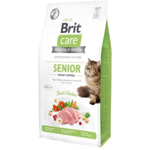 Brit Care GF SENIOR WEIGHT CONTROL беззерновой корм для взрослых кошек с лишним весом (курица)